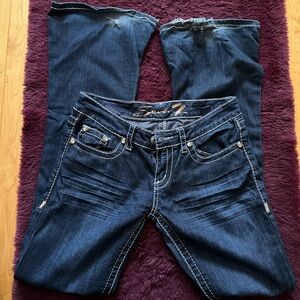 Seven7 Dark Blue Boot Cut Jeans
